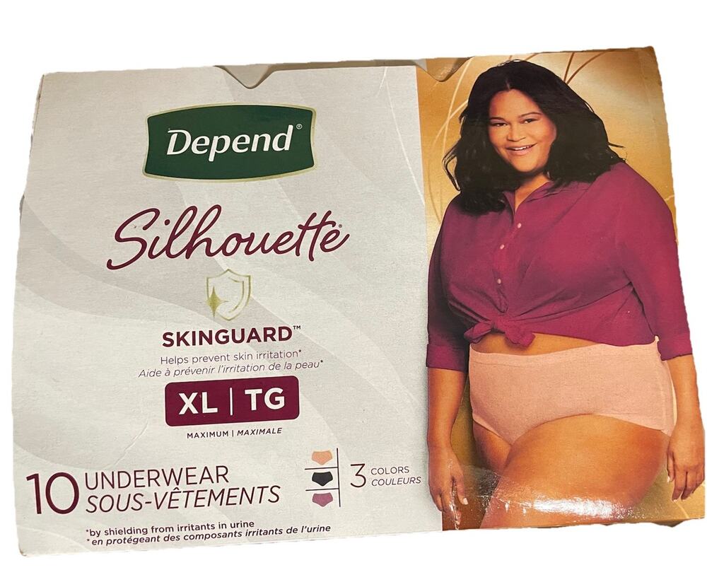 Depend Silhouette Incontinence & Postpartum Underwear woman Size XL( 50"-60")
